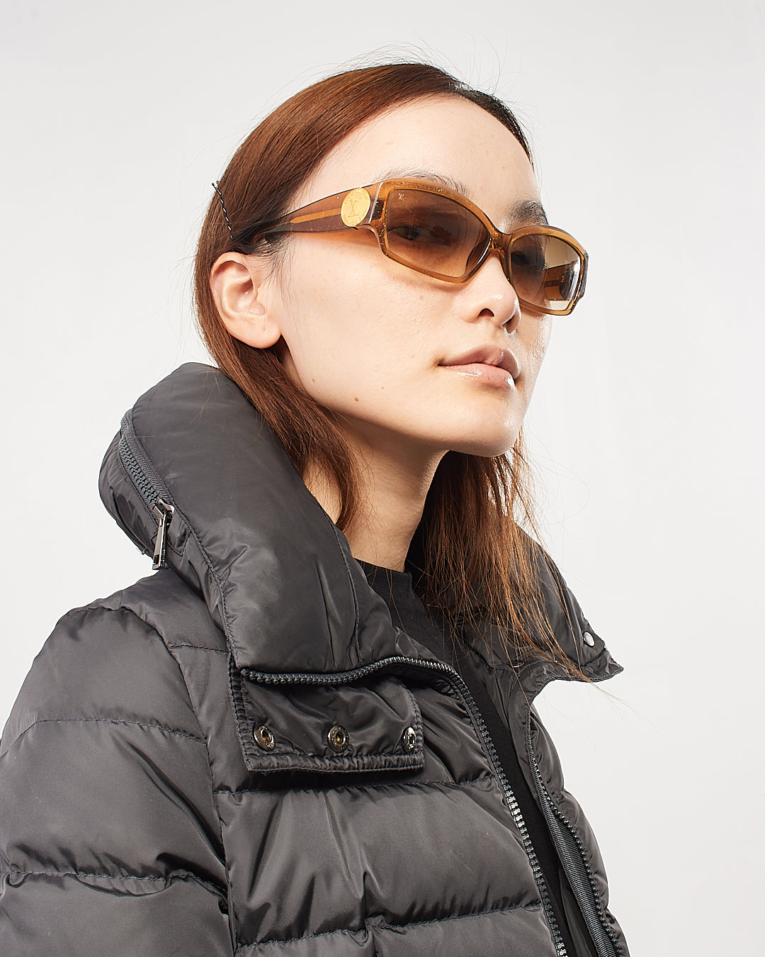 Louis Vuitton Brown Gold Ursula Acetate Sunglasses Z0233W