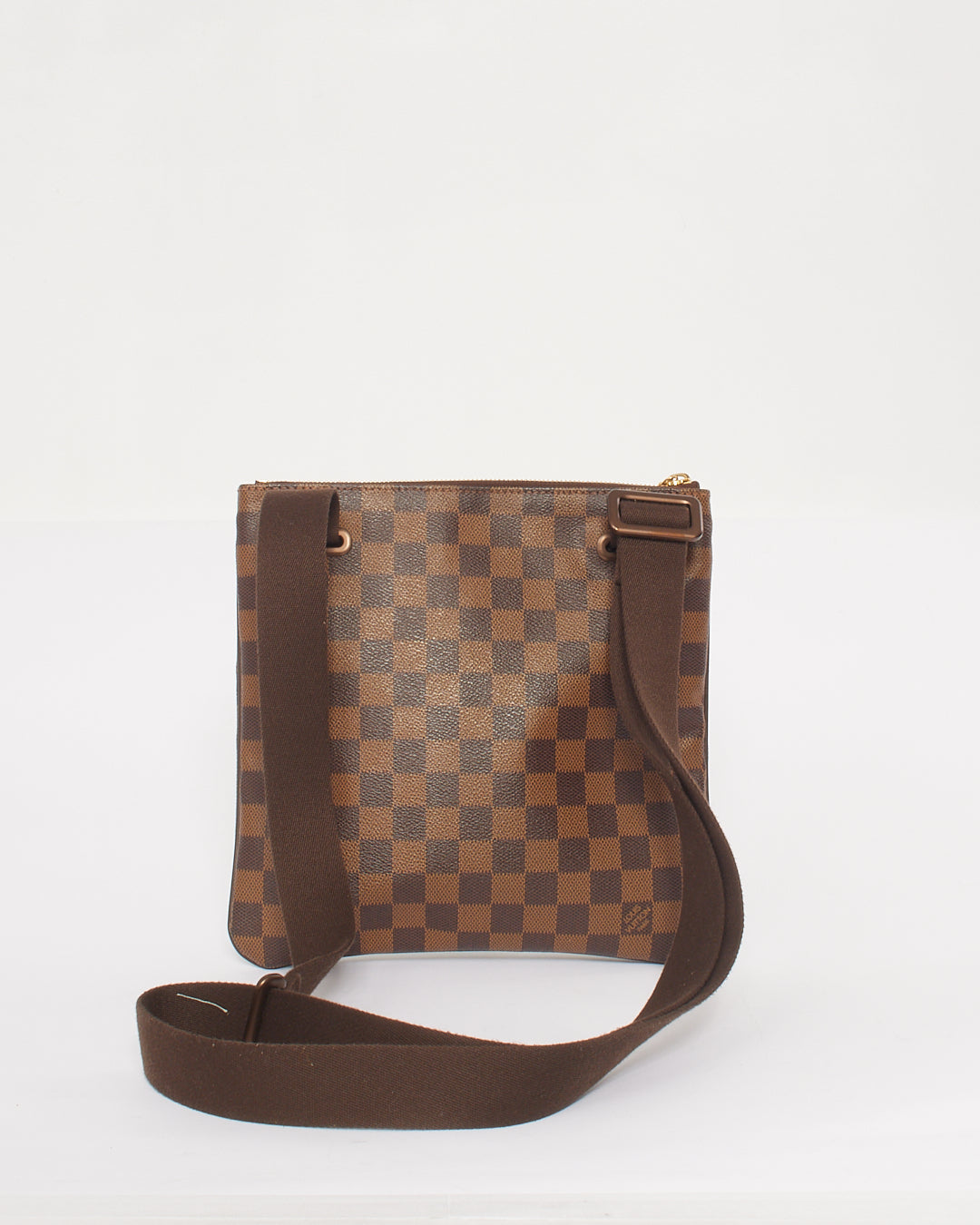 Louis Vuitton Damier Ebene Canvas Brooklyn Flat Pochette Crossbody Bag