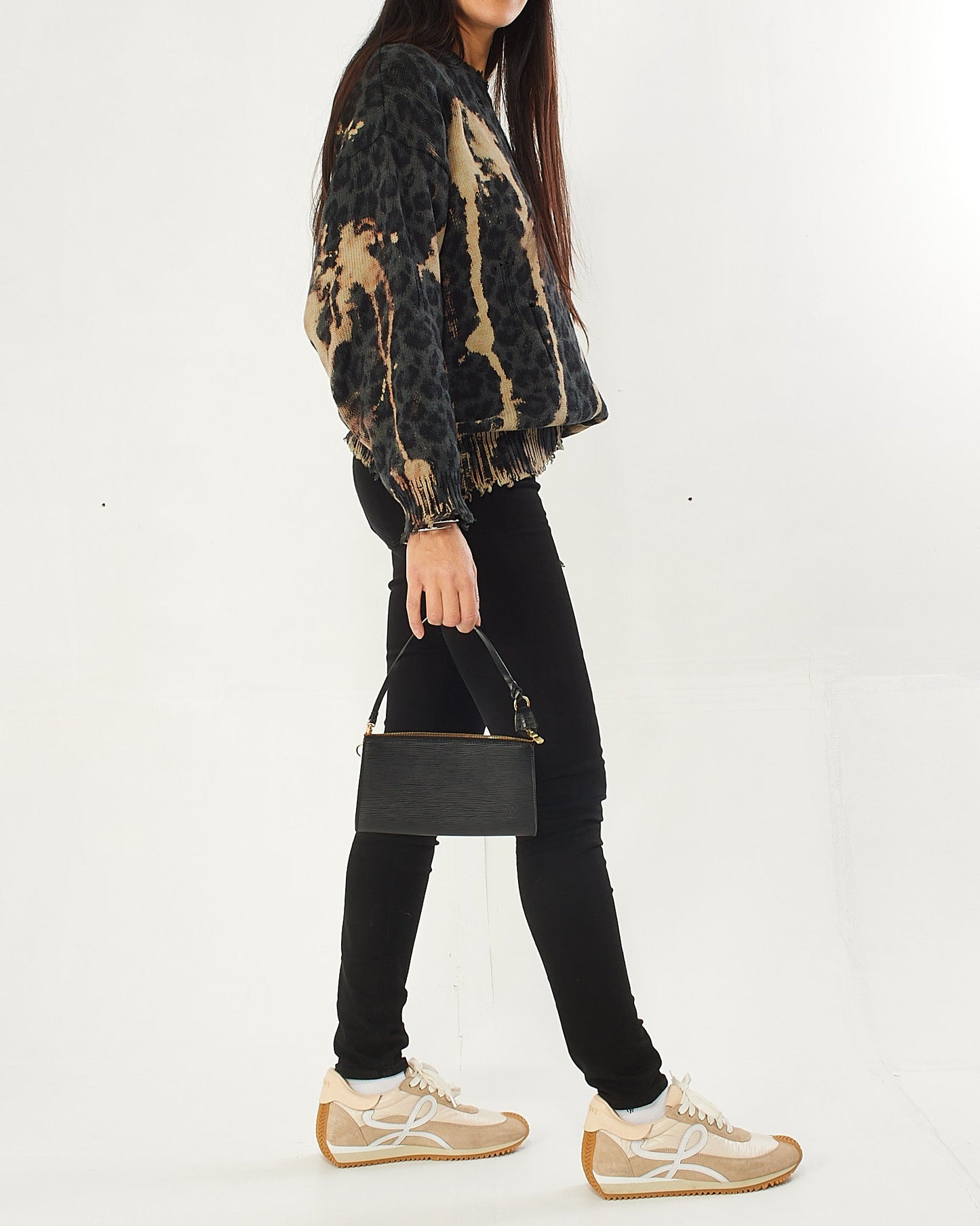 Louis Vuitton Black Epi Leather Pochette Shoulder Bag