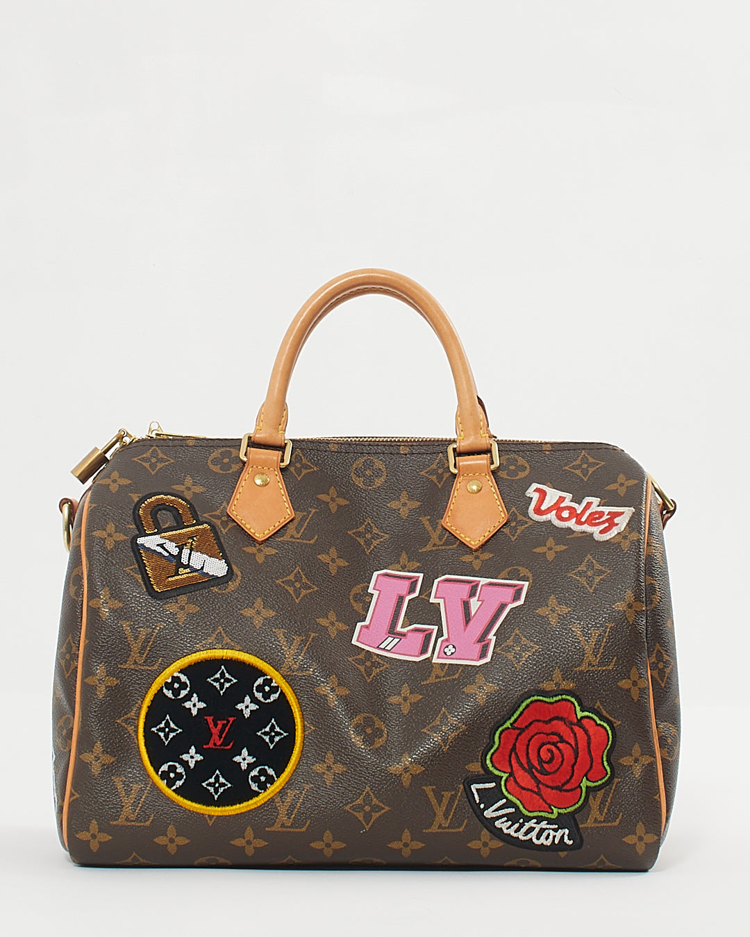 Louis Vuitton Monogram Canvas Patches Speedy BandouliÃ¨re 30
