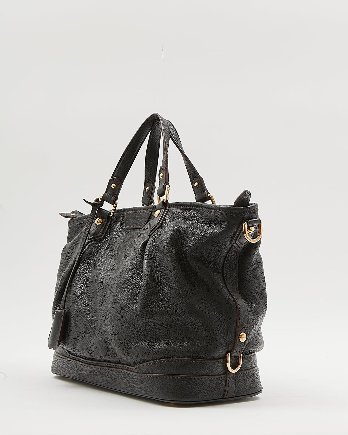Louis Vuitton Black Perforated Monogram Leather Mahina Stellar PM Bag