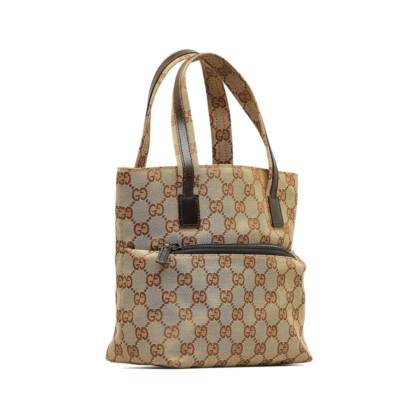 Gucci Leather Canvas Handbag