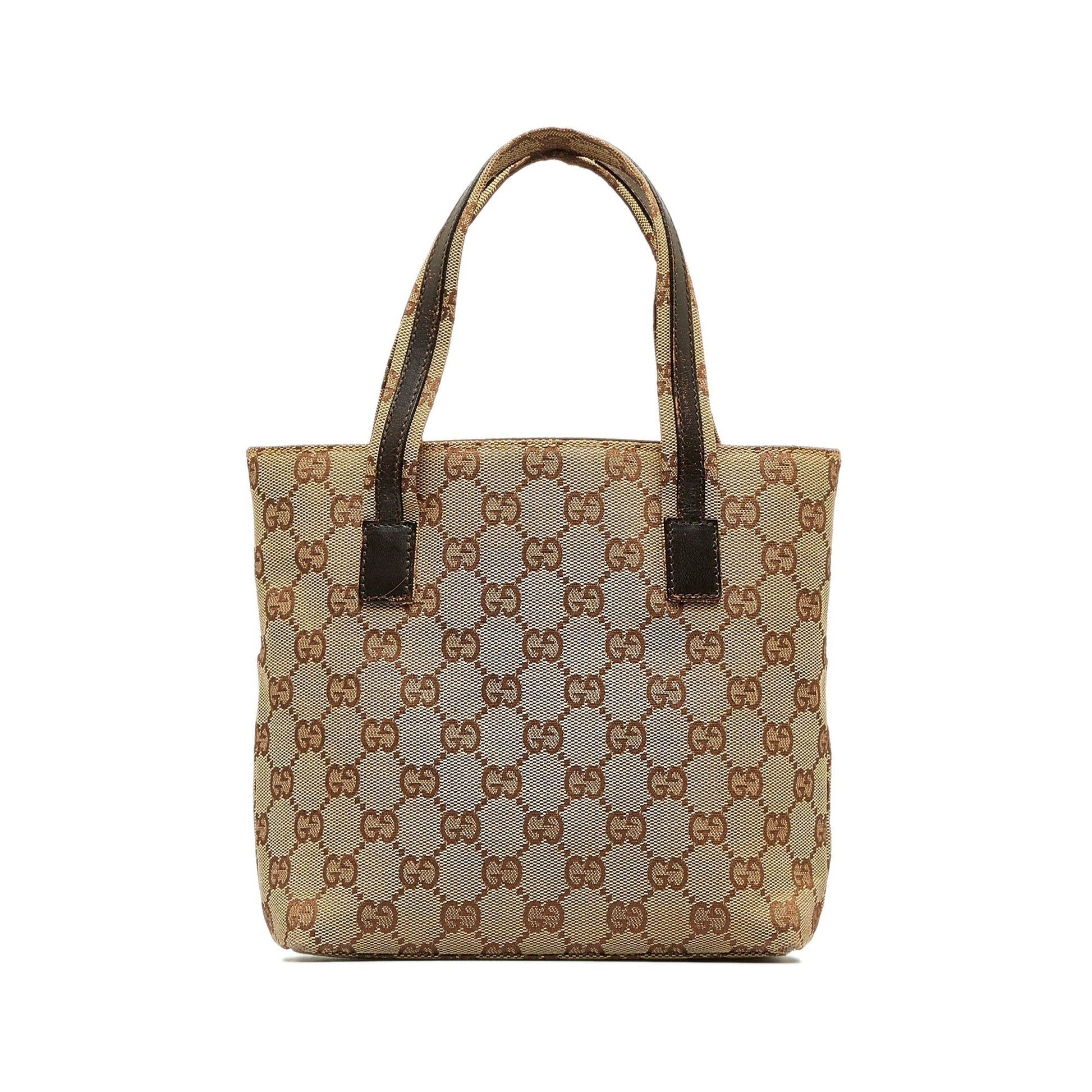 Gucci Leather Canvas Handbag