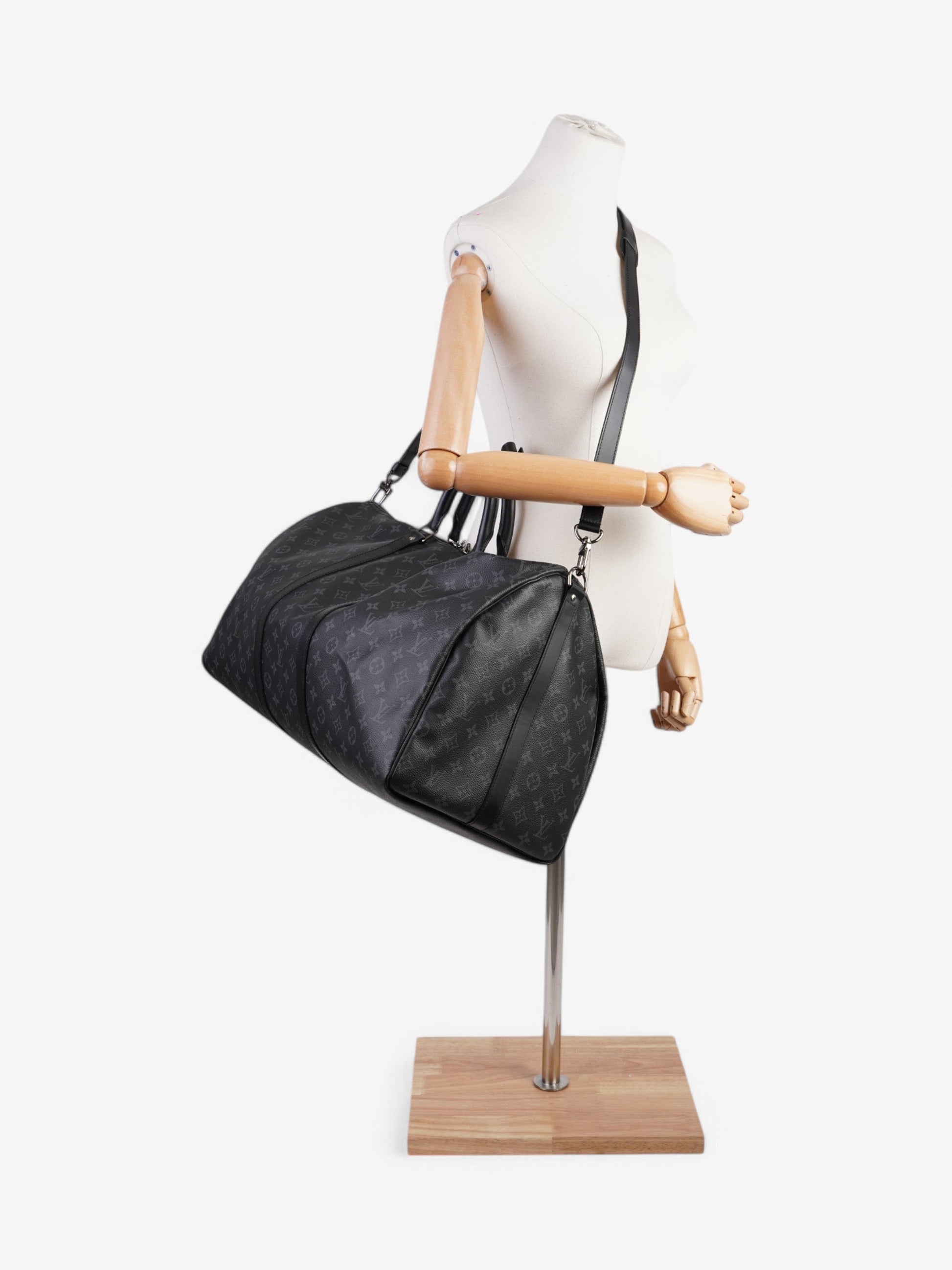 Louis Vuitton Keepall Bandouliere Monogram Eclipse Coated Canvas 55