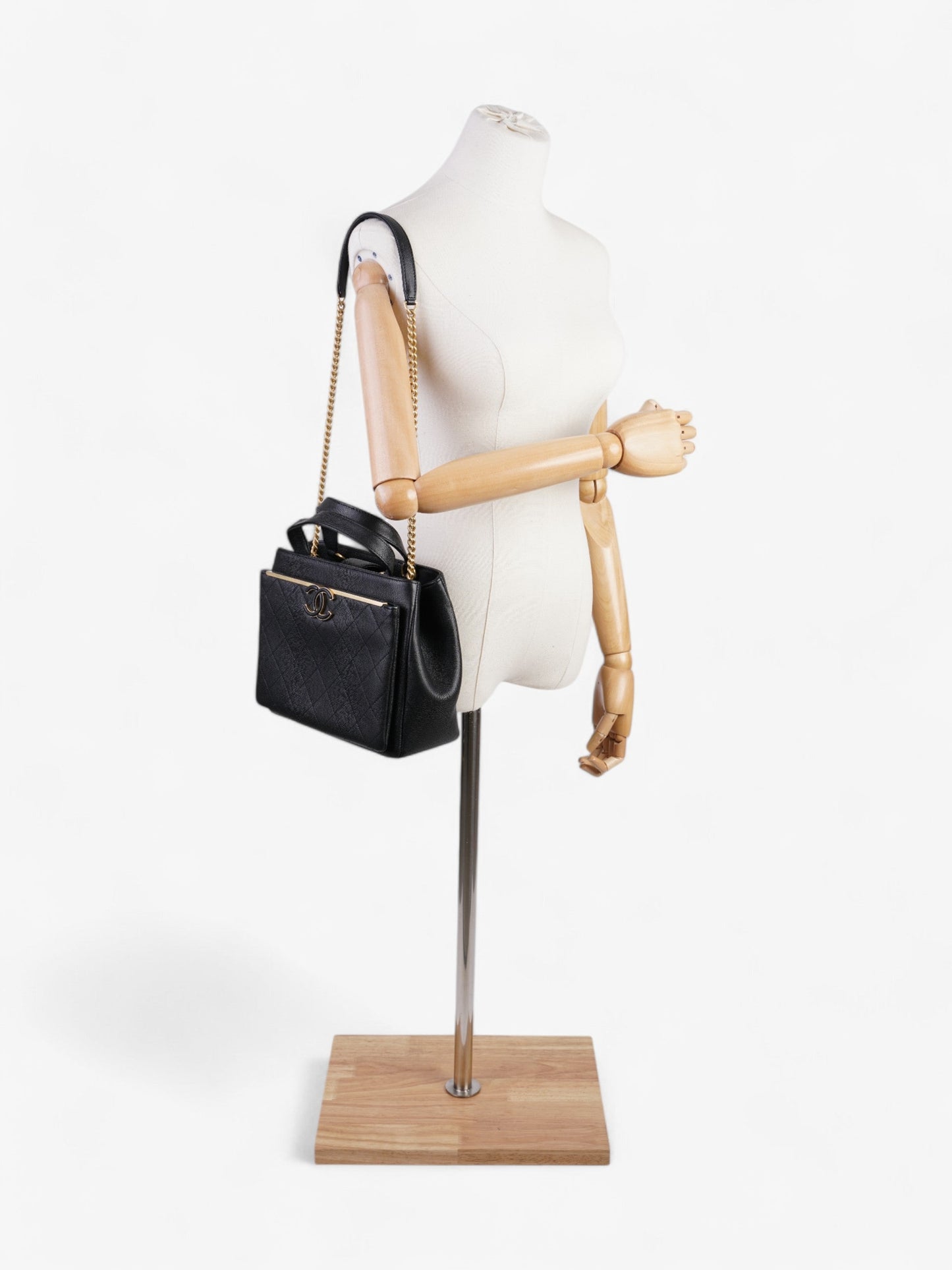 Chanel Framed Business Affinity Bag Black Caviar Leather