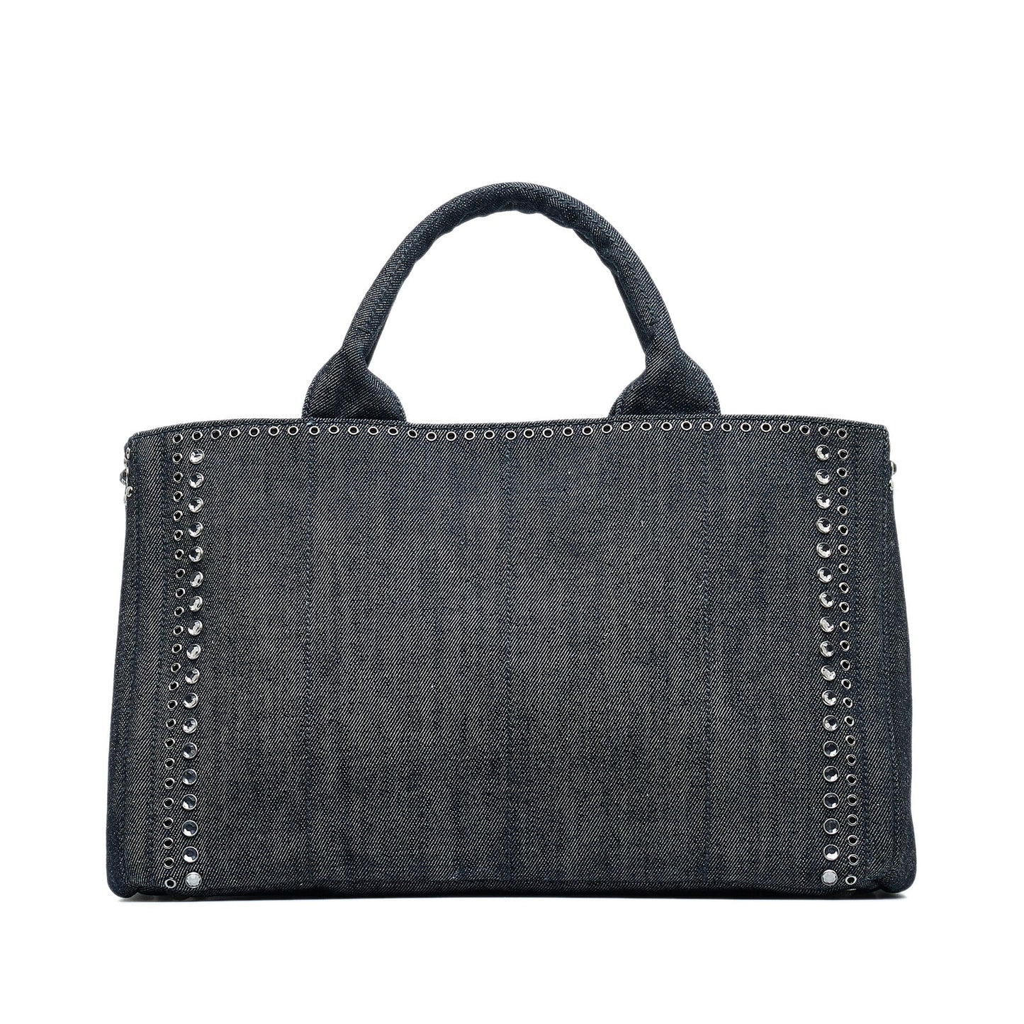 Prada Canapa Jeweled Satchel