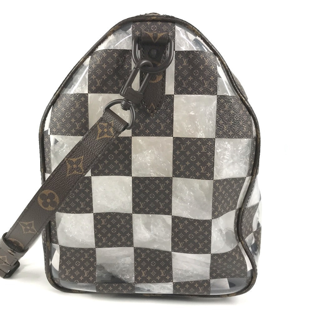 LOUIS VUITTON Boston Duffel bag Monogram Canvas, Plastics Brown monogram chess Keepall bandouliere 50