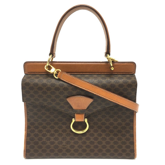 CELINE Shoulder Bag PVC / Leather Brown Macadam One handle Women