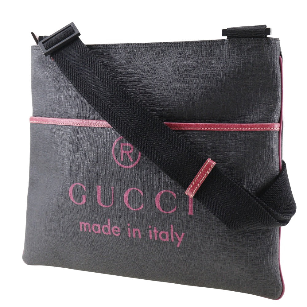 GUCCI Shoulder Bag 162904 leather black unisex(Unisex)