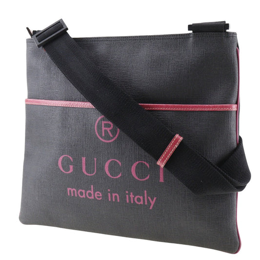 GUCCI Shoulder Bag 162904 leather black unisex(Unisex)