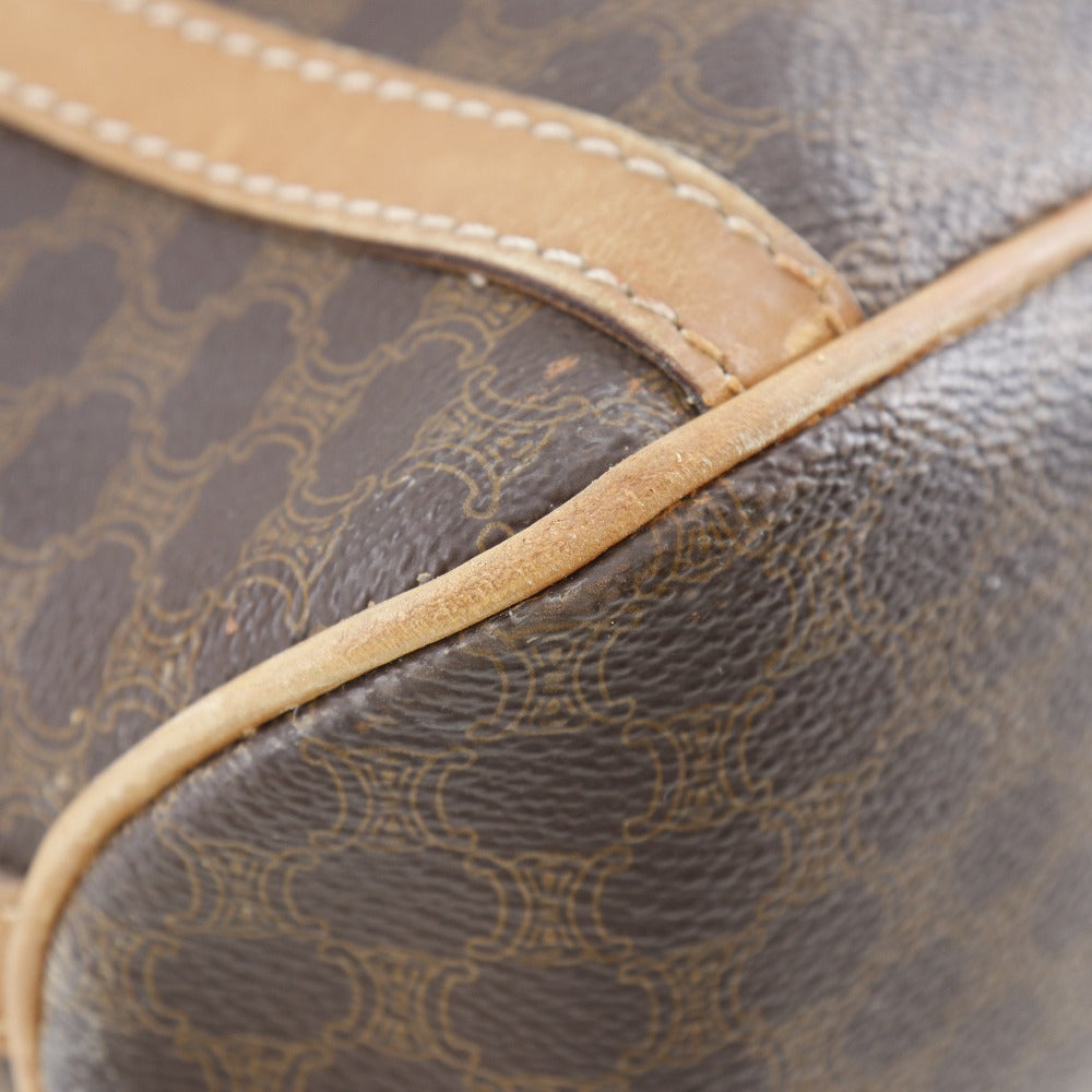 CELINE Shoulder Bag PVC Brown Old Celine Macadam purse Women