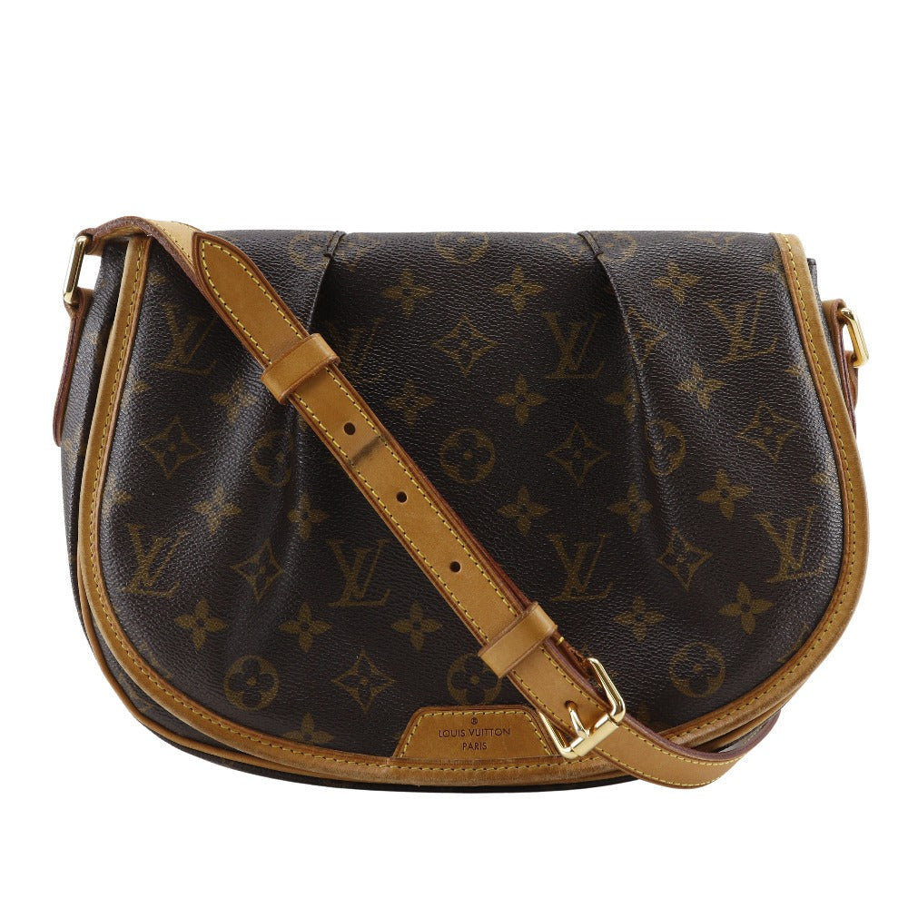 LOUIS VUITTON Shoulder Bag Monogram canvas Brown Menil Montan PM