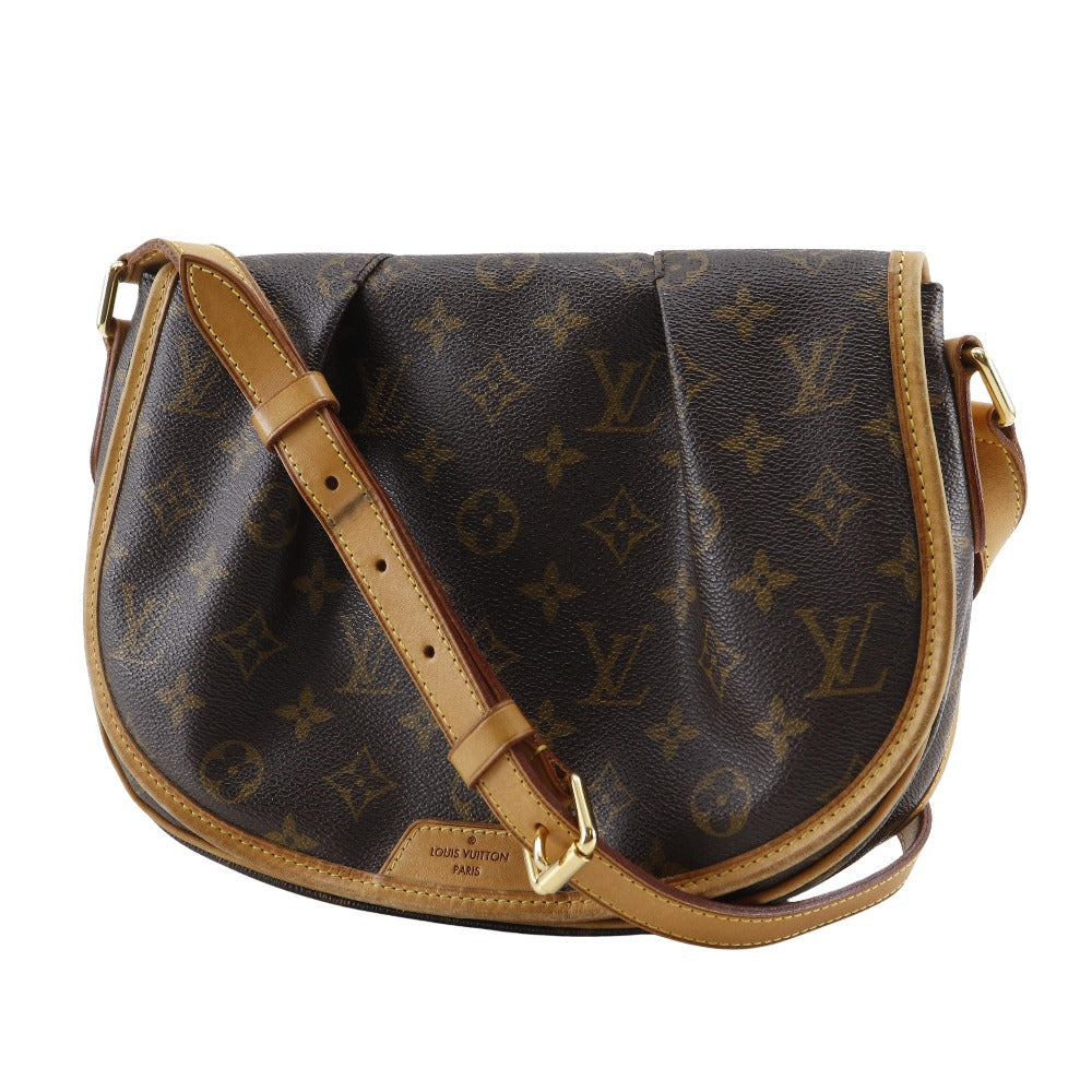 LOUIS VUITTON Shoulder Bag Monogram canvas Brown Menil Montan PM