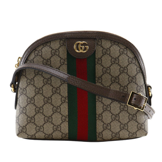 GUCCI Shoulder Bag 499621 GG Supreme canvas, leather Brown Ofidia Small