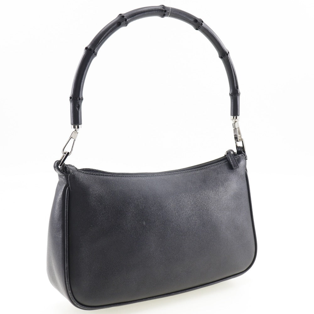 GUCCI Shoulder Bag 1.3865 Calfskin black Bamboo Women