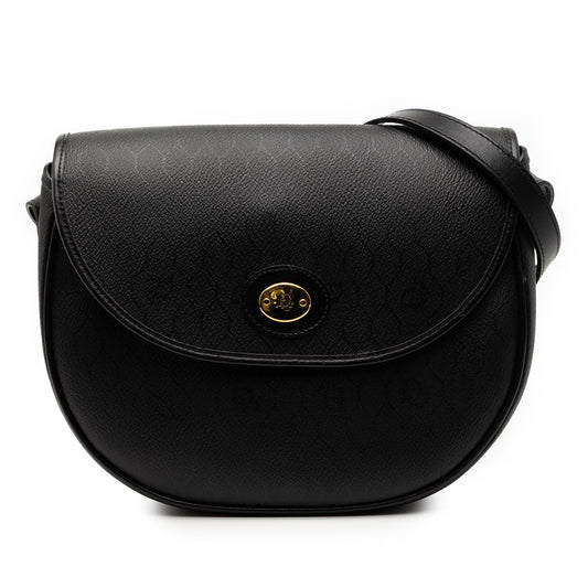 Black Dior Honeycomb Coated Canvas Crossbody