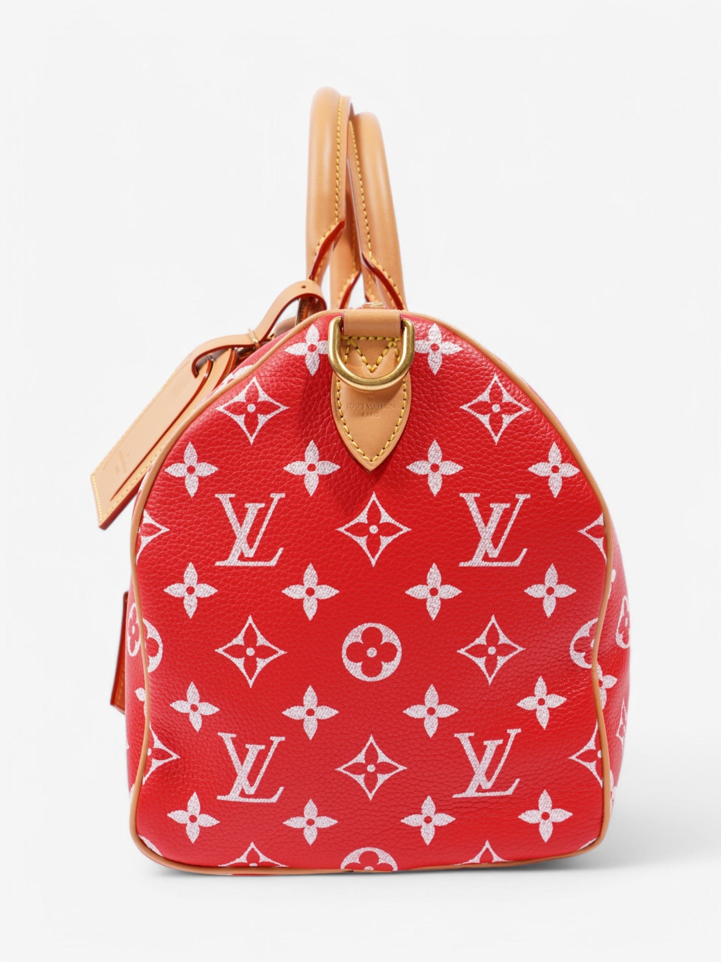 Louis Vuitton Speedy P9 Bandoulière Red Monogram Calfskin Leather 30