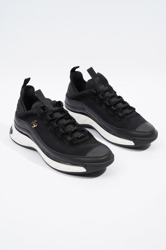 Chanel CC Logo Sneaker Black White Nylon EU 41 UK 7