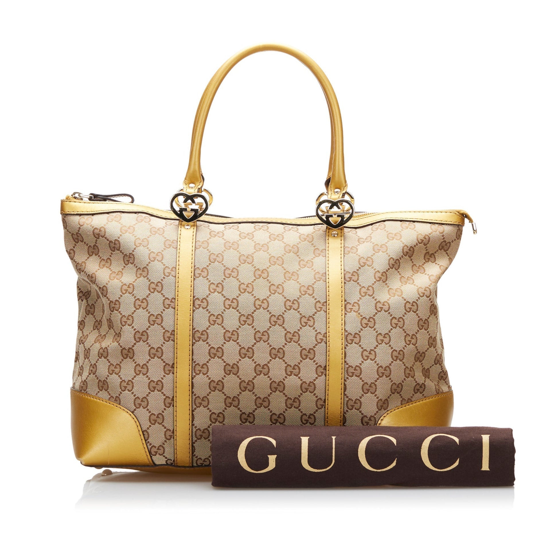 Gucci Leather Canvas Tote Style 35