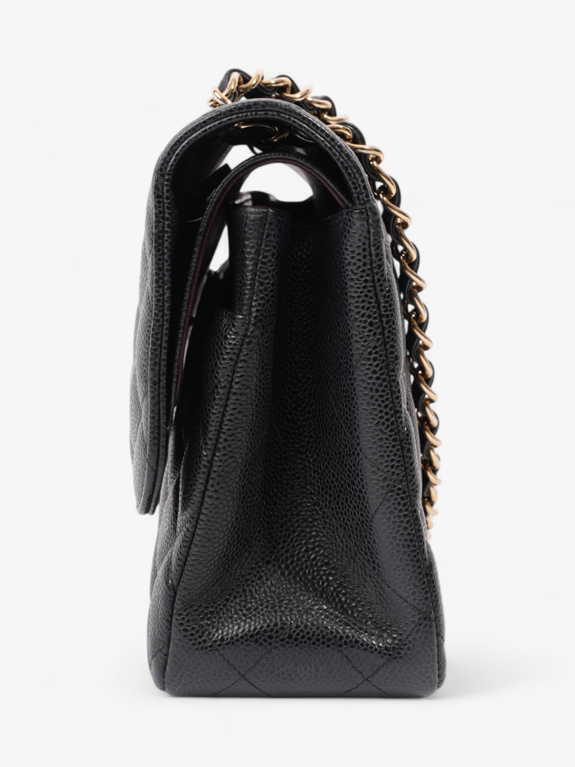 Chanel Classic Double Flap Black Caviar Leather Jumbo