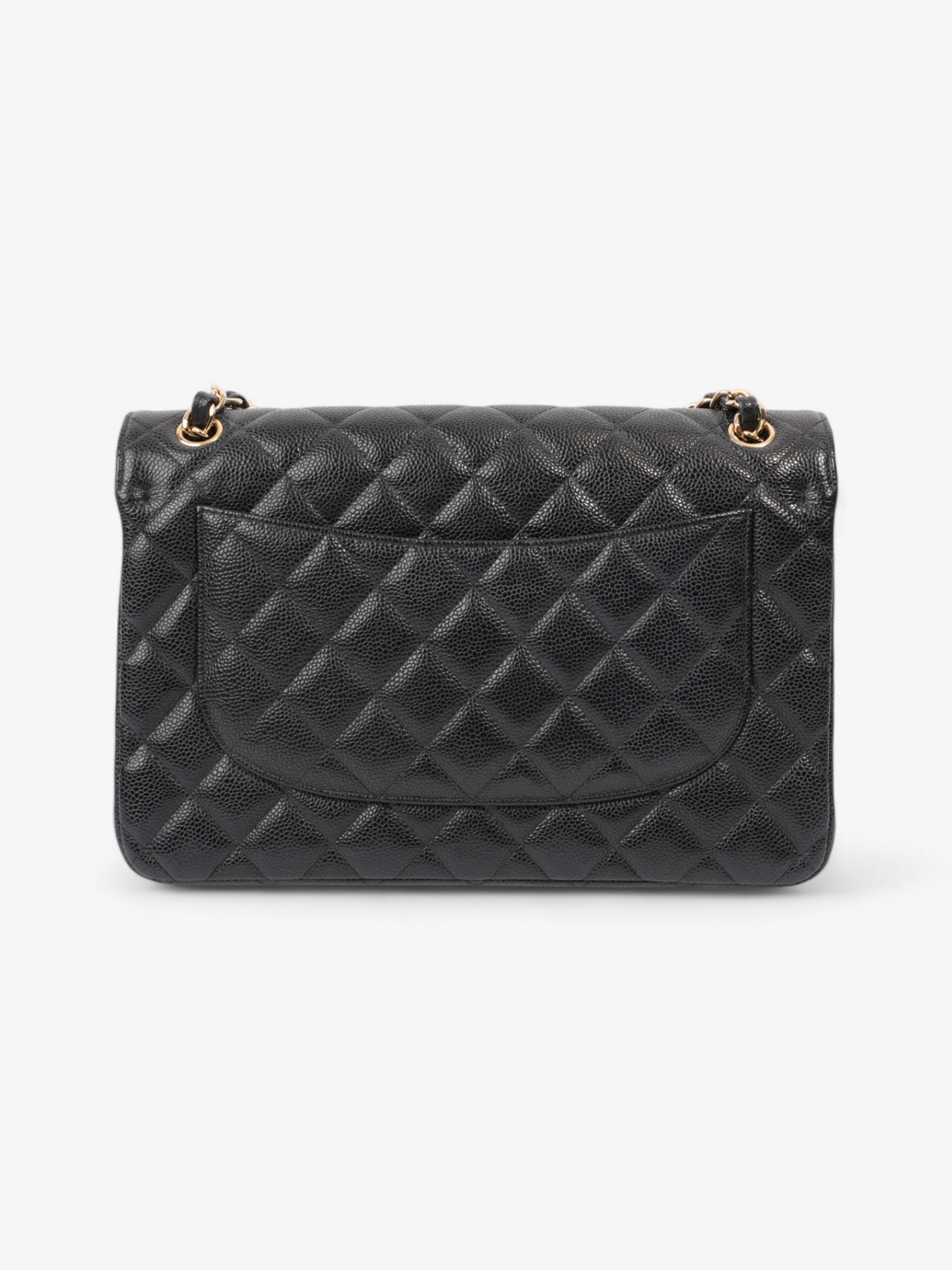 Chanel Classic Double Flap Black Caviar Leather Jumbo