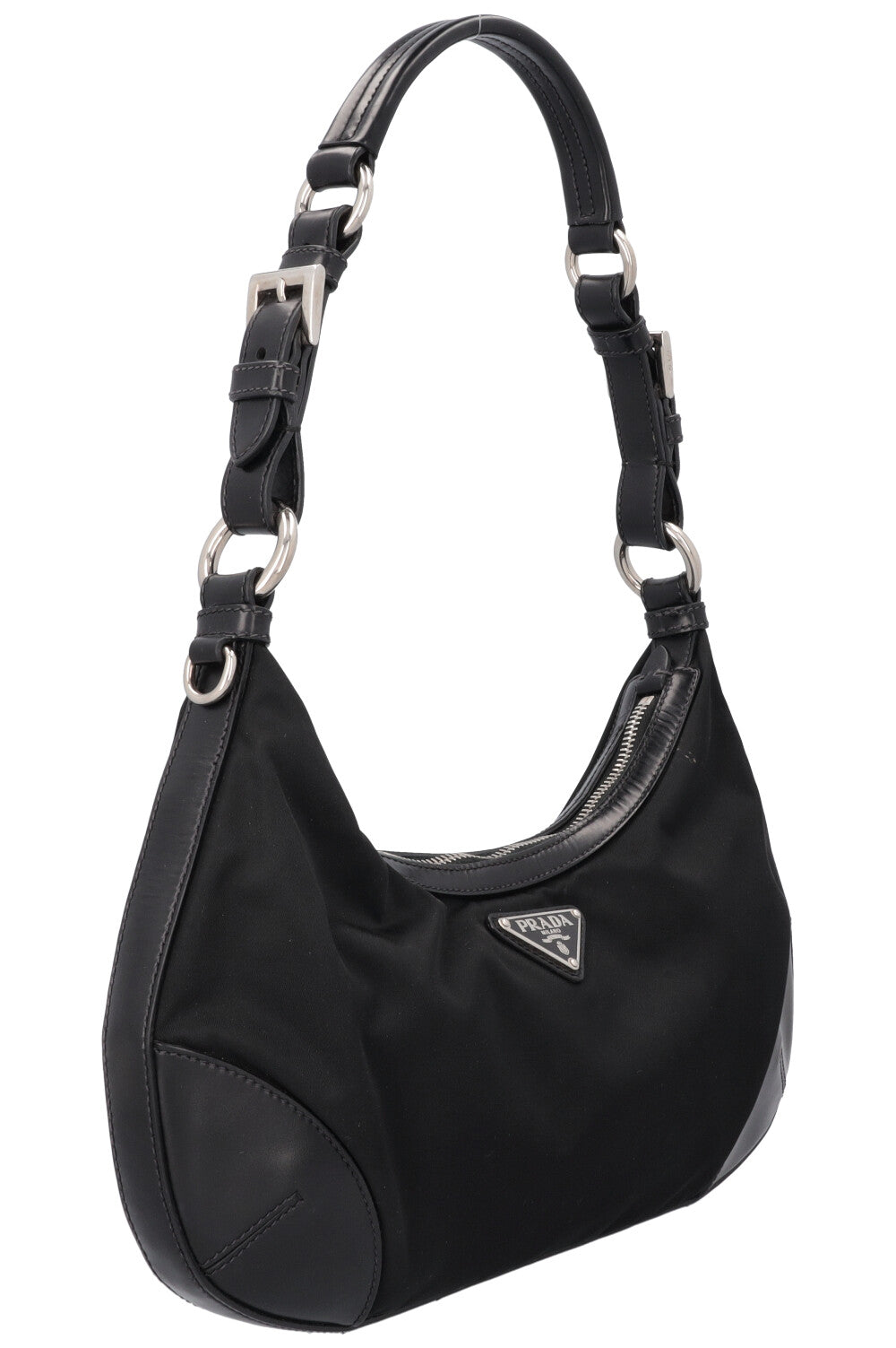 PRADA Nylon Logo Bag Black