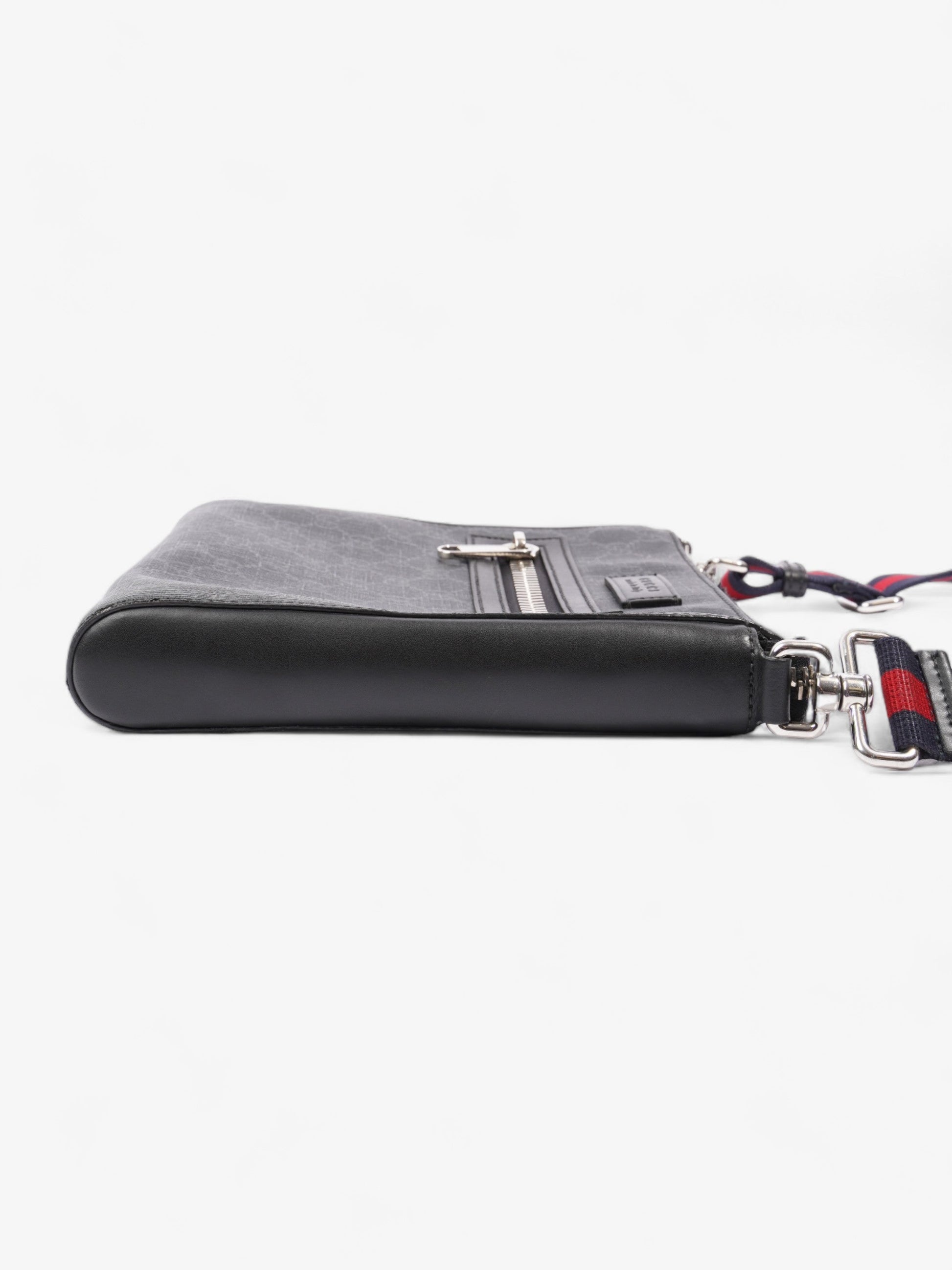 Gucci GG Web Messenger Bag Black / Red / Blue Canvas