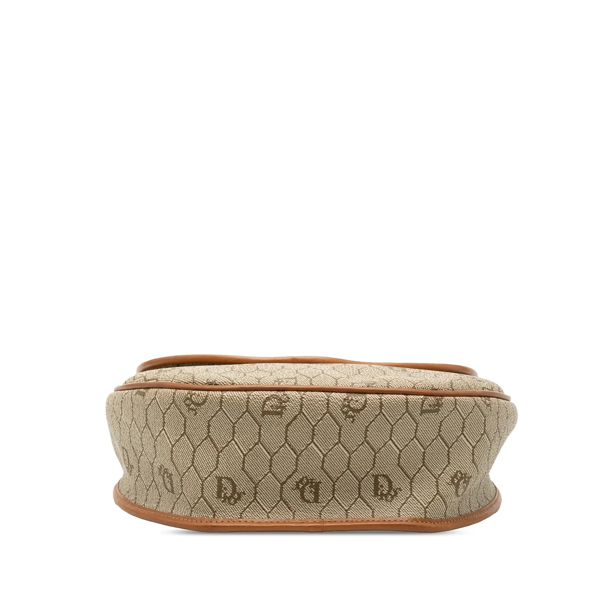 Brown Dior Honeycomb Canvas Crossbody