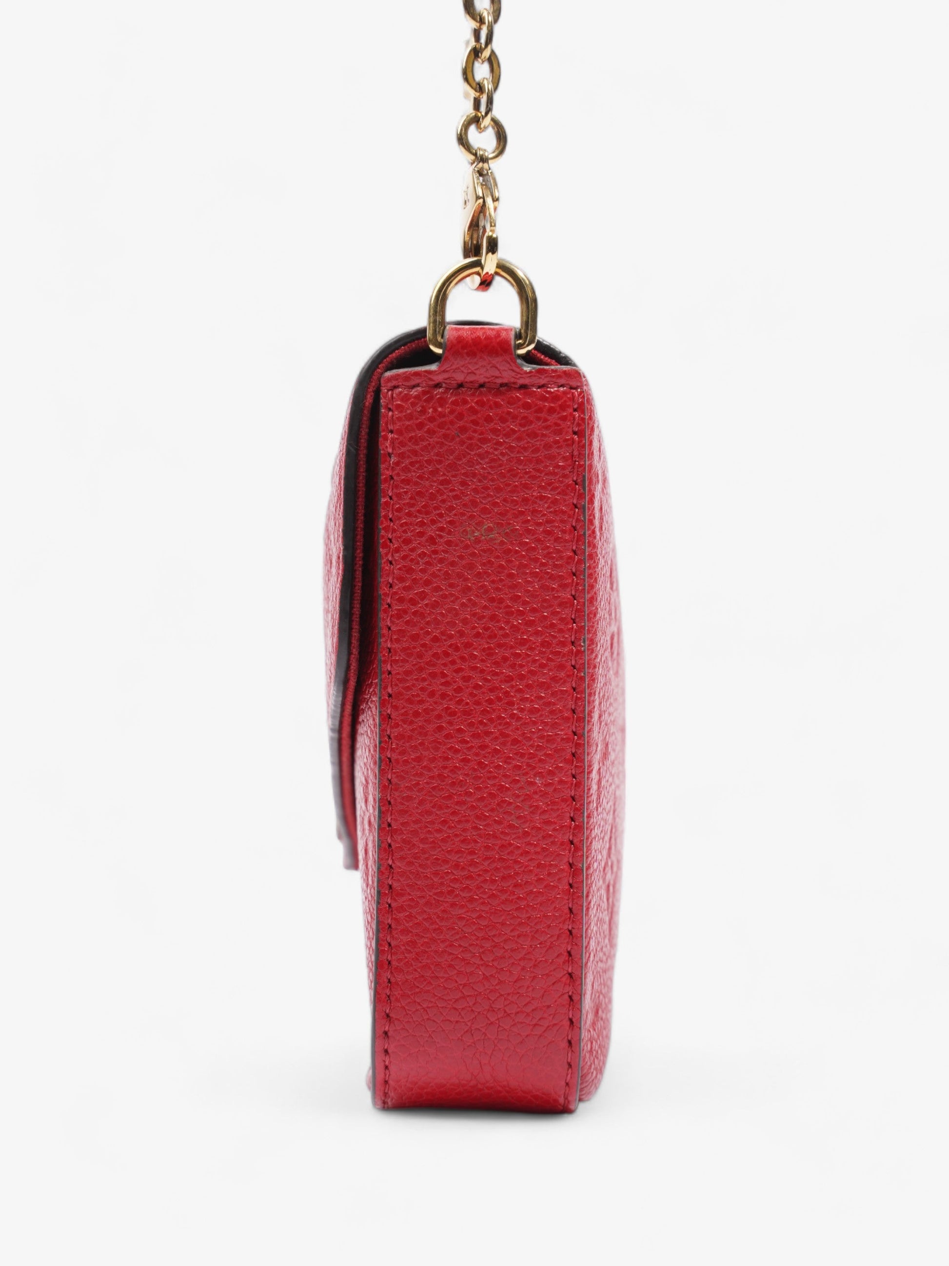 Louis Vuitton Felicie Pochette Monogram Scarlet Red Calfskin Leather