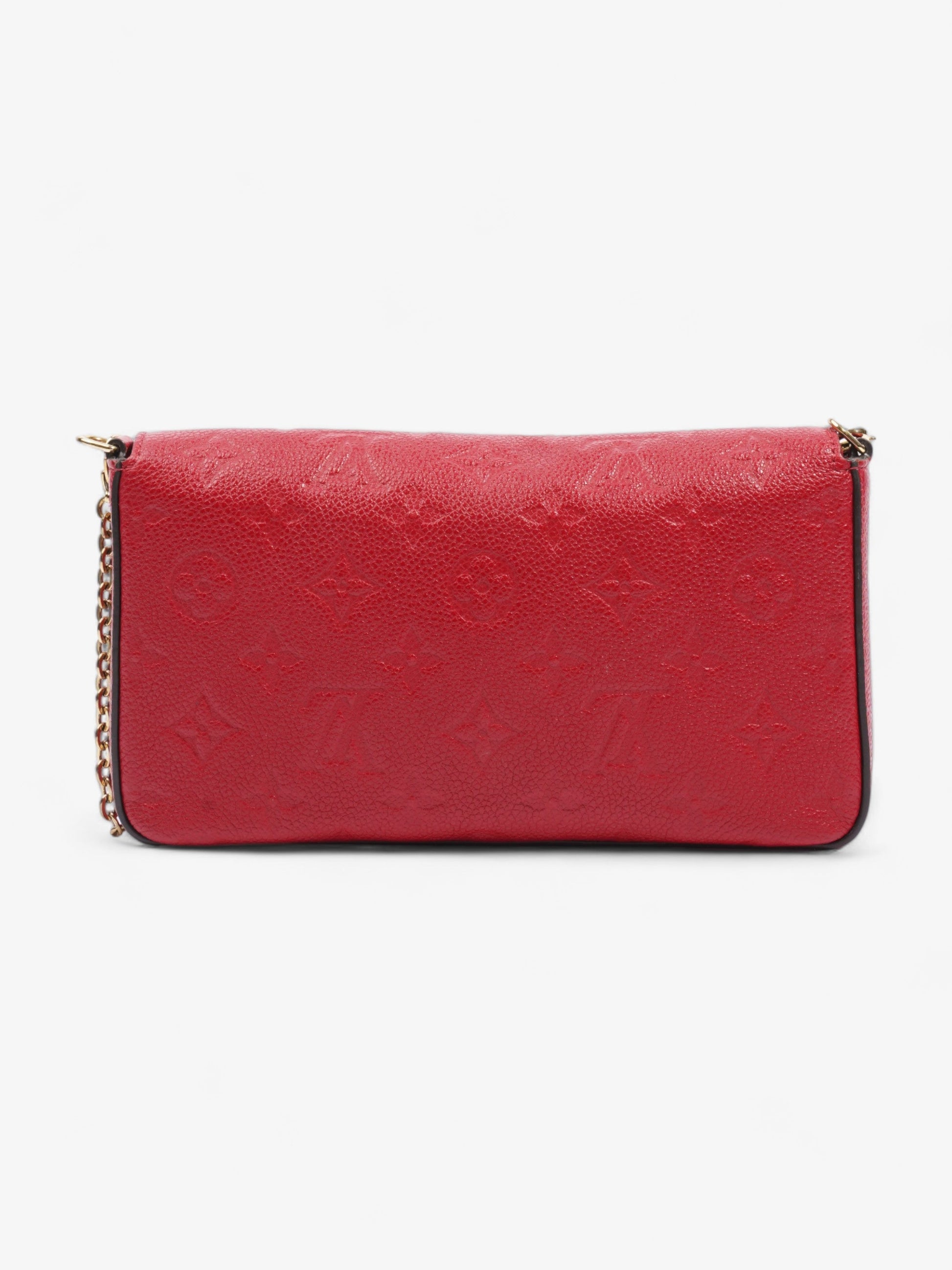 Louis Vuitton Felicie Pochette Monogram Scarlet Red Calfskin Leather