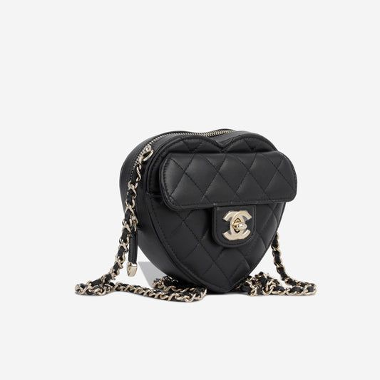 Chanel Small Heart Bag - Black