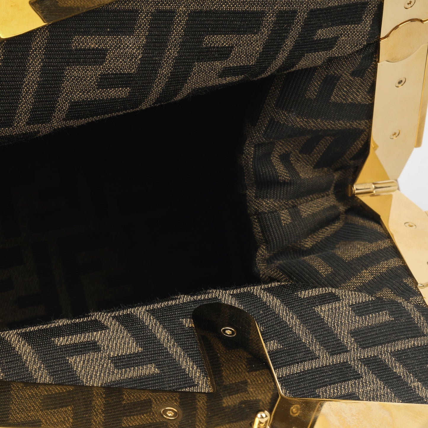 fendi medium first clutch - tan