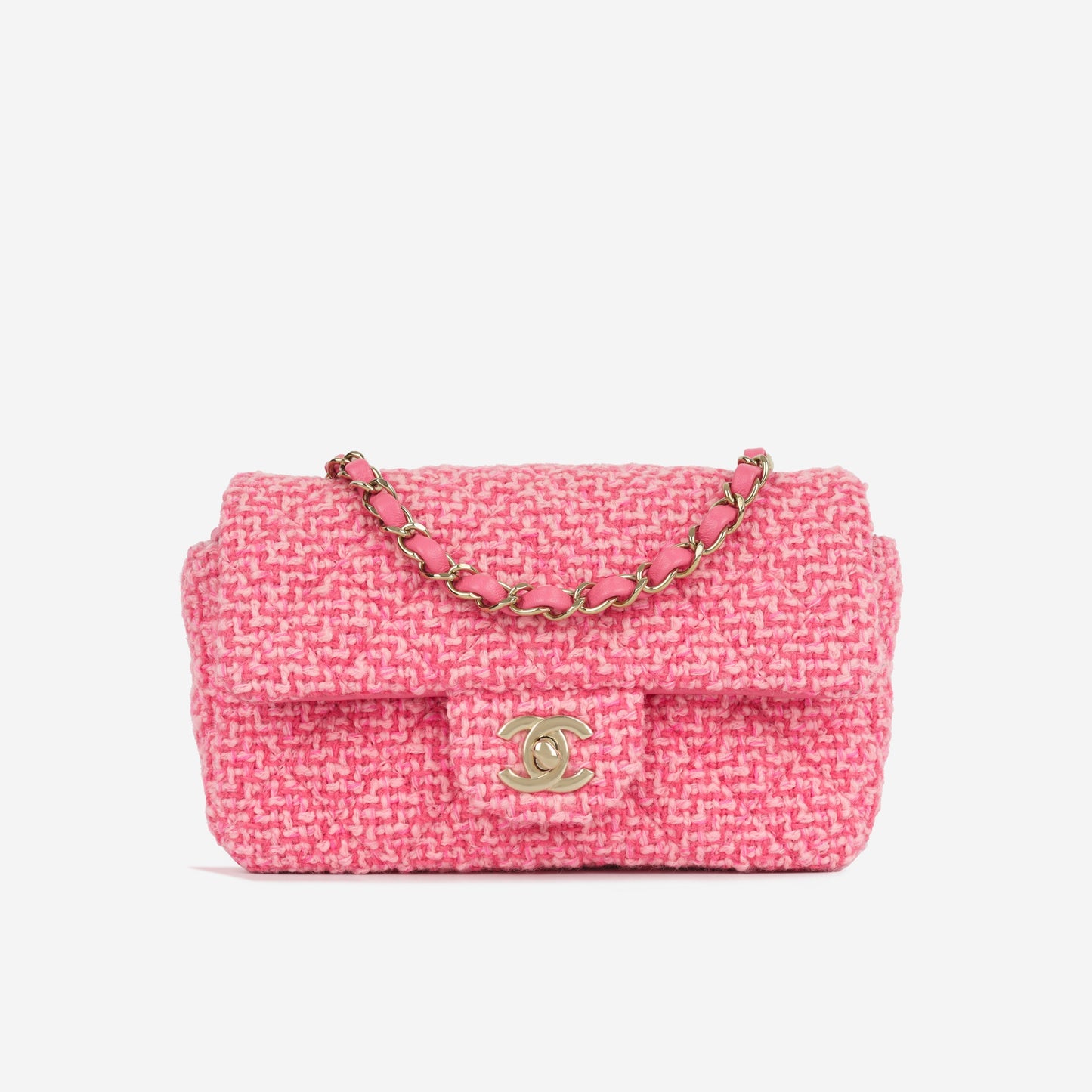 Chanel Mini Rectangular - Mixed Pink Tweed