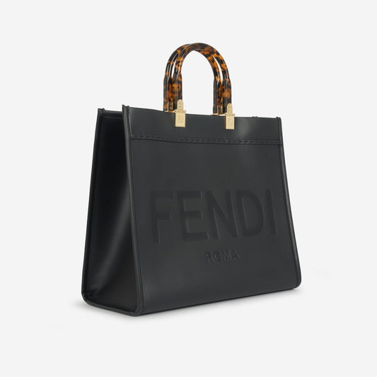 Fendi Fendi - Medium Sunshine Tote - Black Calfskin GHW