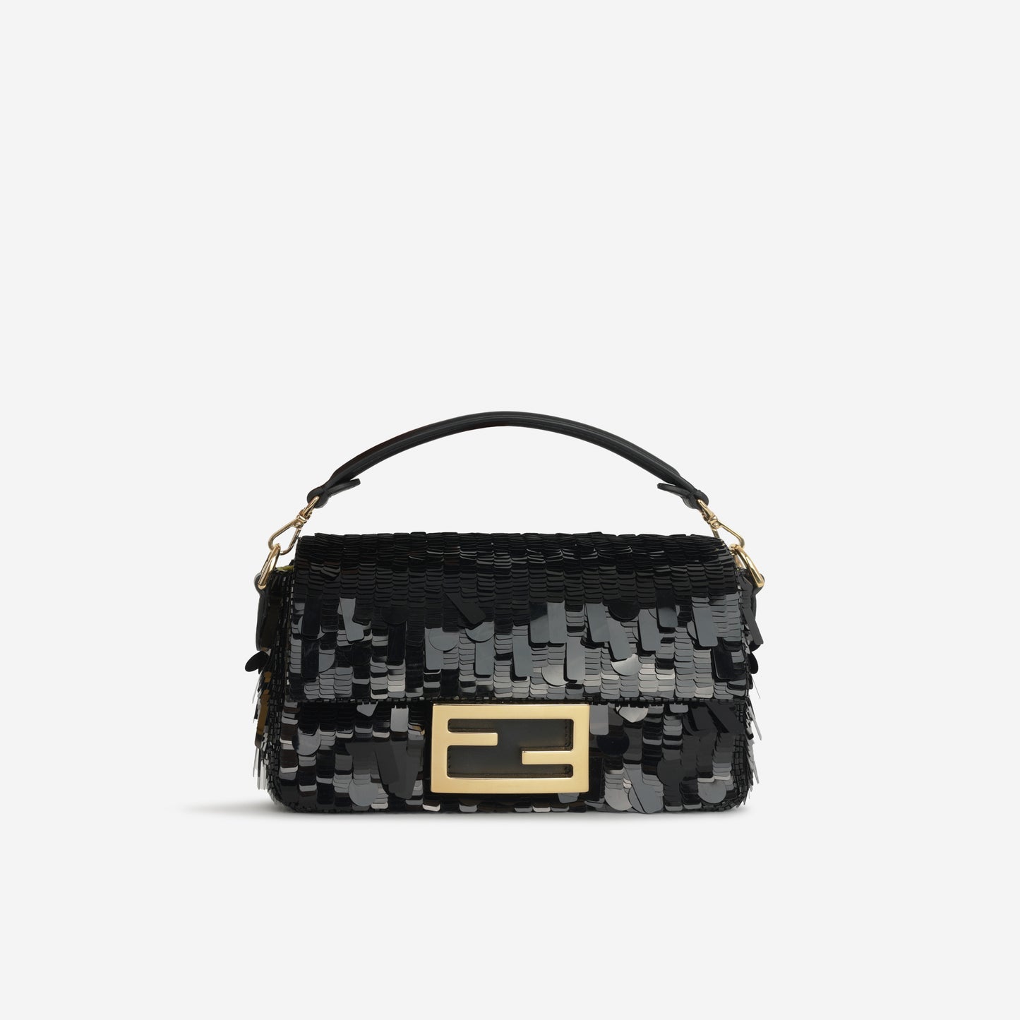 Fendi Fendi - Baguette Chain Mini - Black Sequin Paillets GHW