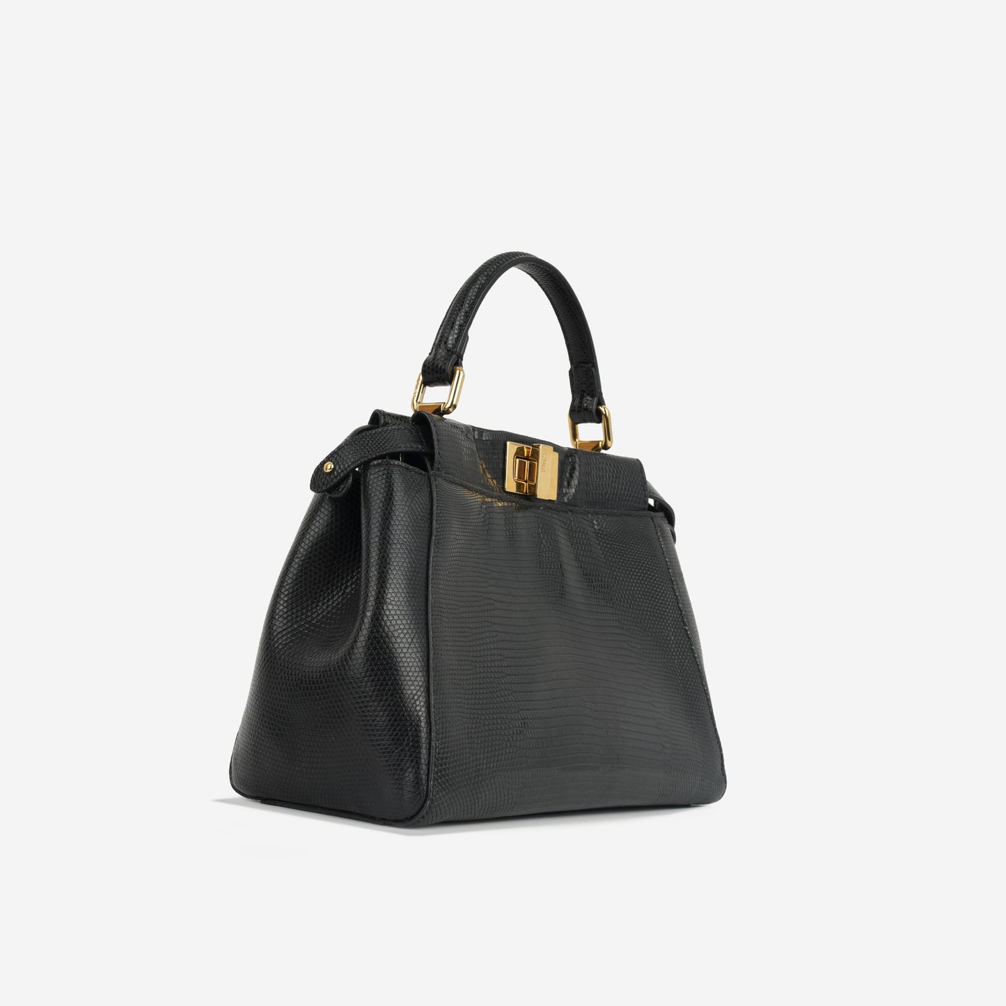 Fendi Fendi - Mini Peekaboo - Black Lizard GHW