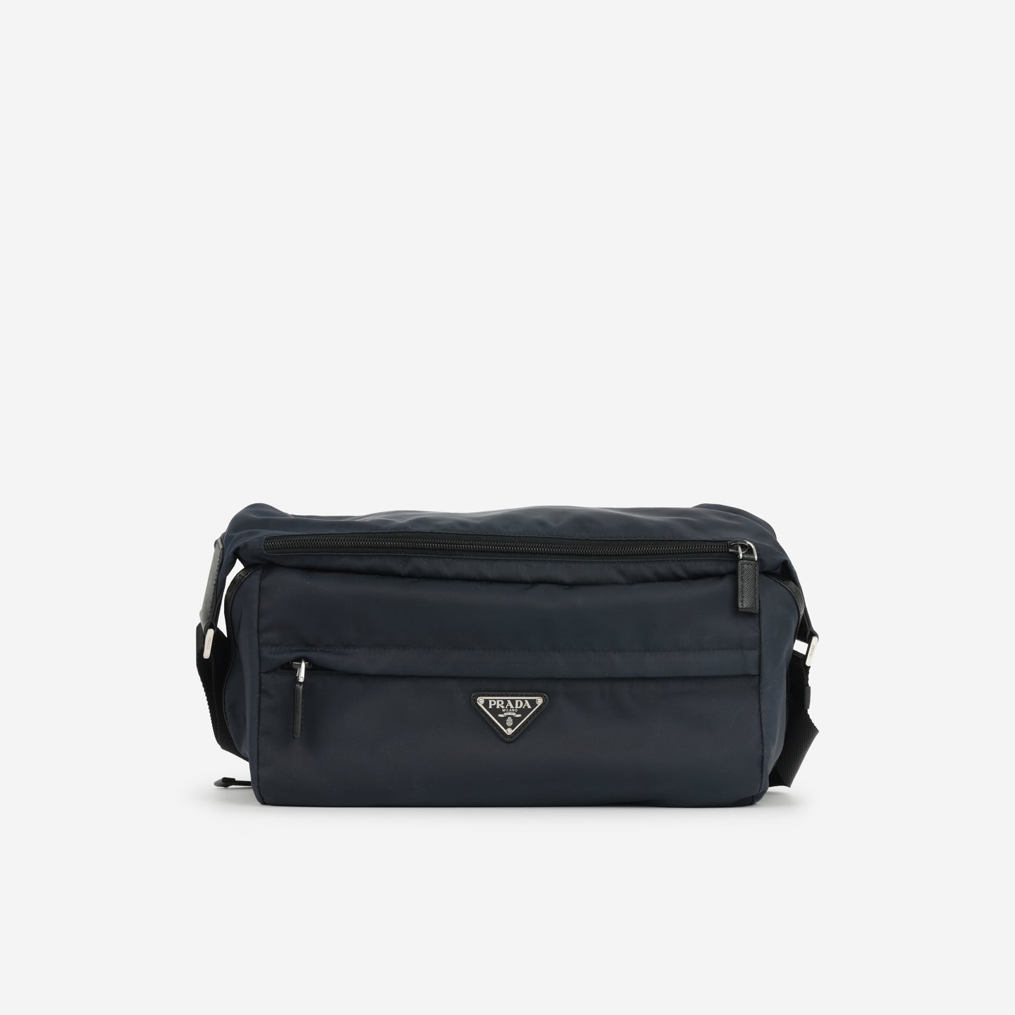 Prada - Re-Nylon Crossbody Bag - Navy Nylon / Saffiano Leather SHW