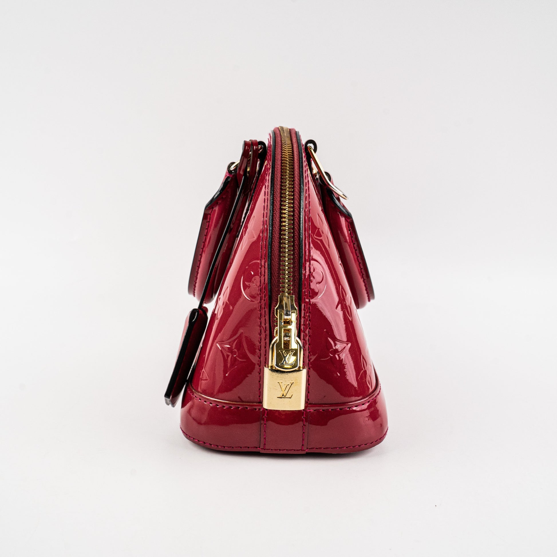 Louis Vuitton Alma BB Vernis Dark Pink Crossbody Bag