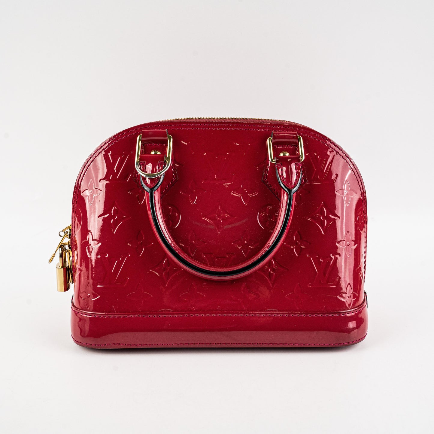 Louis Vuitton Alma BB Vernis Dark Pink Crossbody Bag