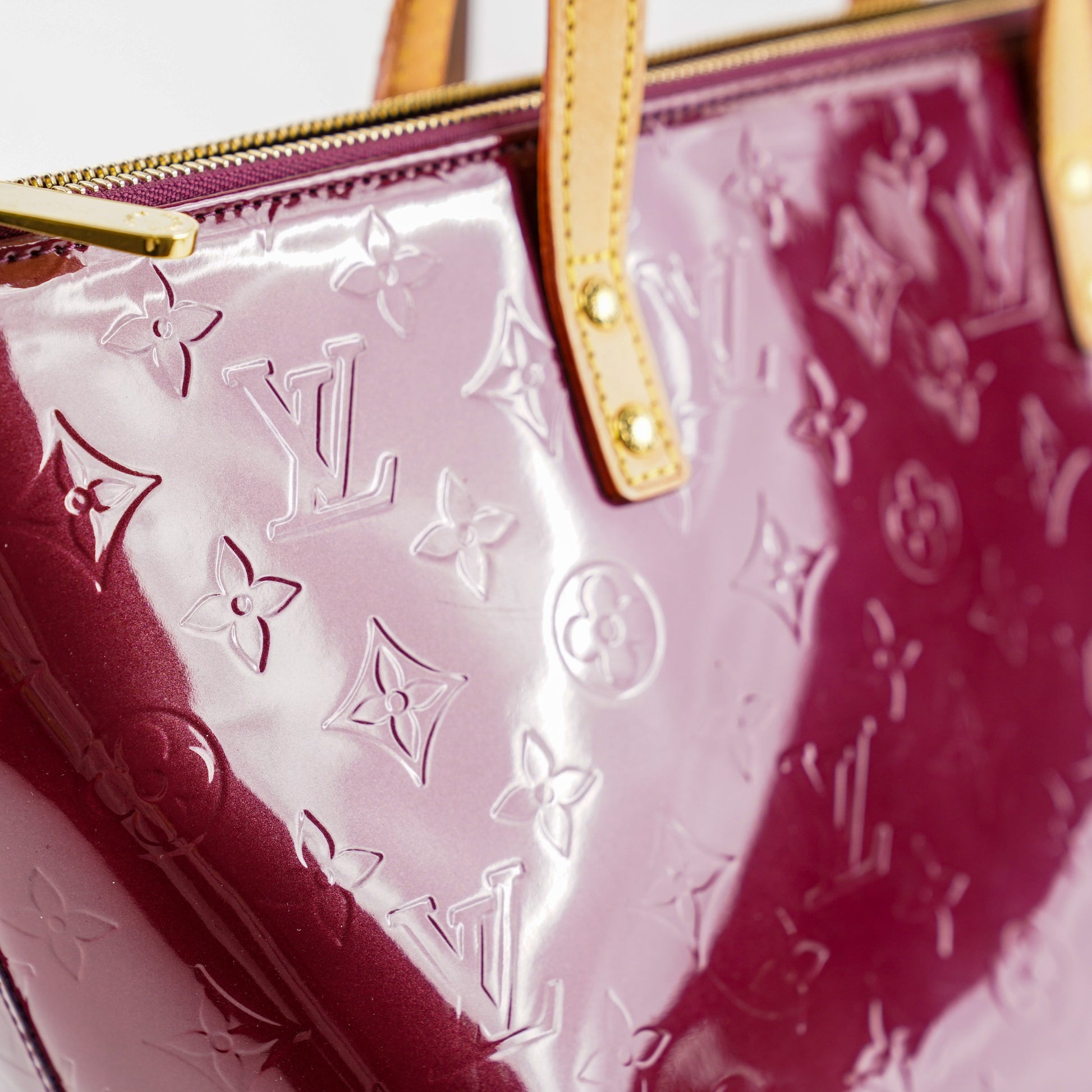 Louis Vuitton Burgundy Patent PM Tote Bag