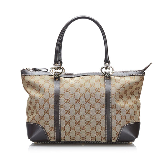 Gucci Leather Canvas Tote Style 38