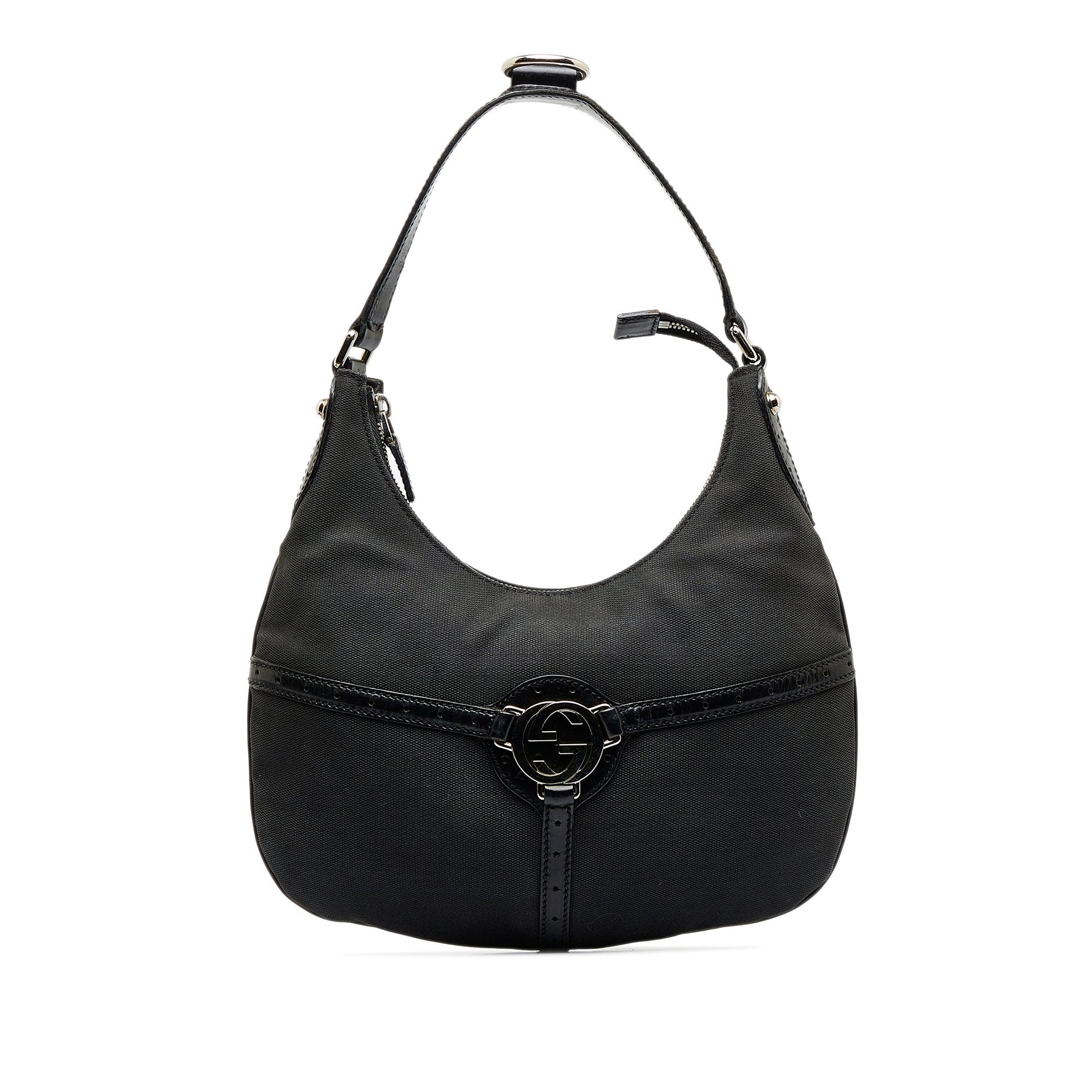 Gucci Leather Canvas Shoulder Bag