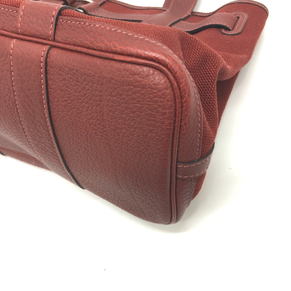 HERMES Tote Bag Canvas / leather Bordeaux Petite lettuce Women
