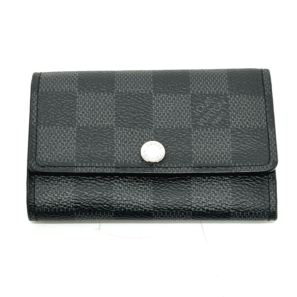 LOUIS VUITTON Key case Key holder Damier Grafitto Canvas black Multicles6 mens