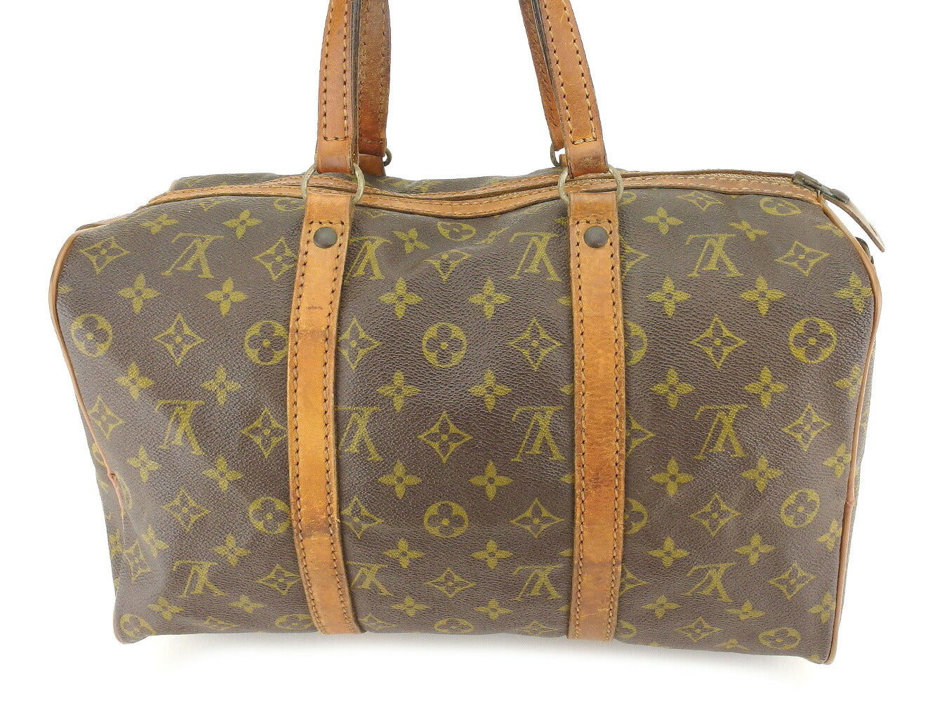 LOUIS VUITTON Boston Duffel bag Brown beige Sac spool35