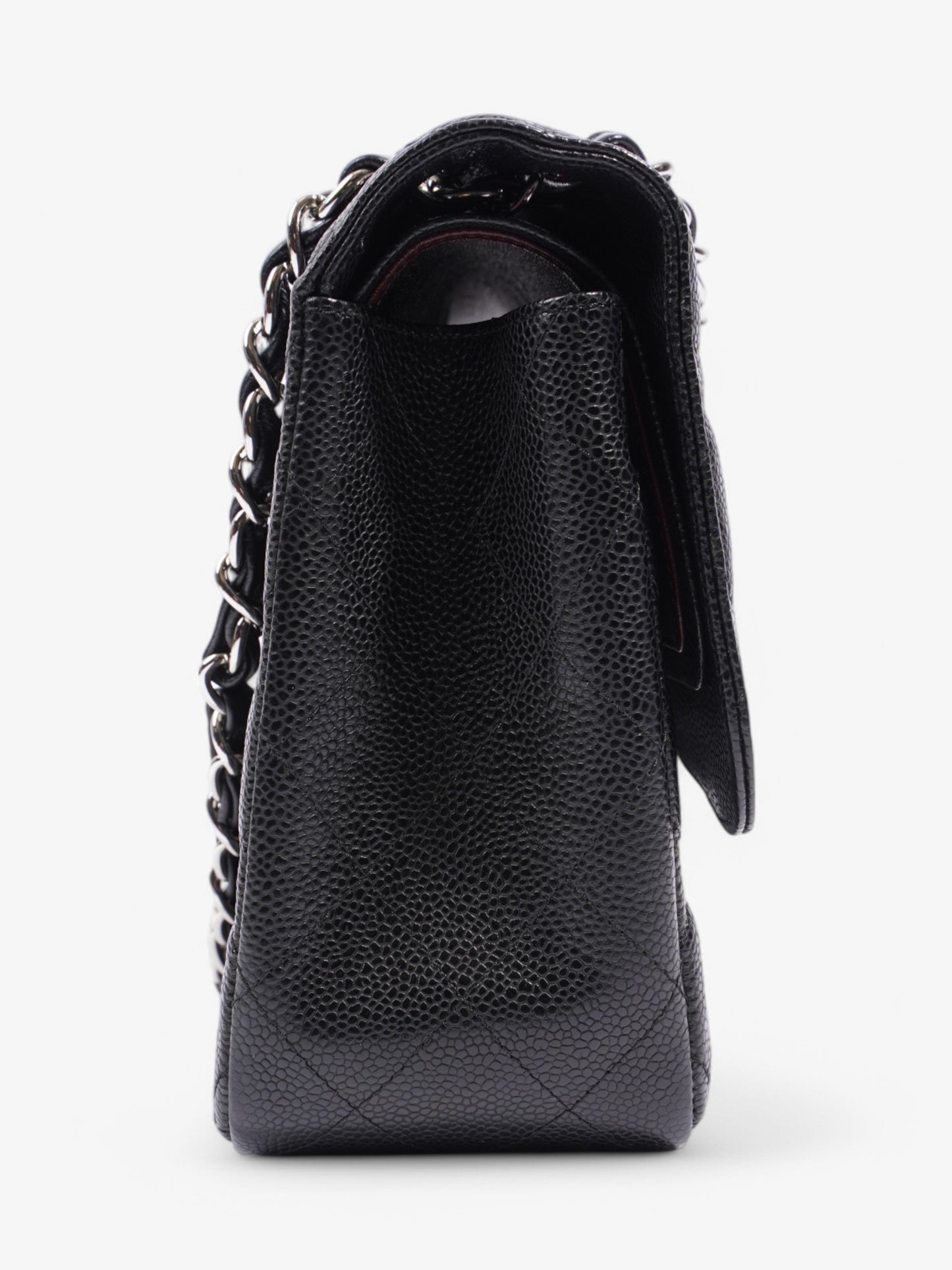 Chanel Classic Double Flap Black Caviar Leather Jumbo