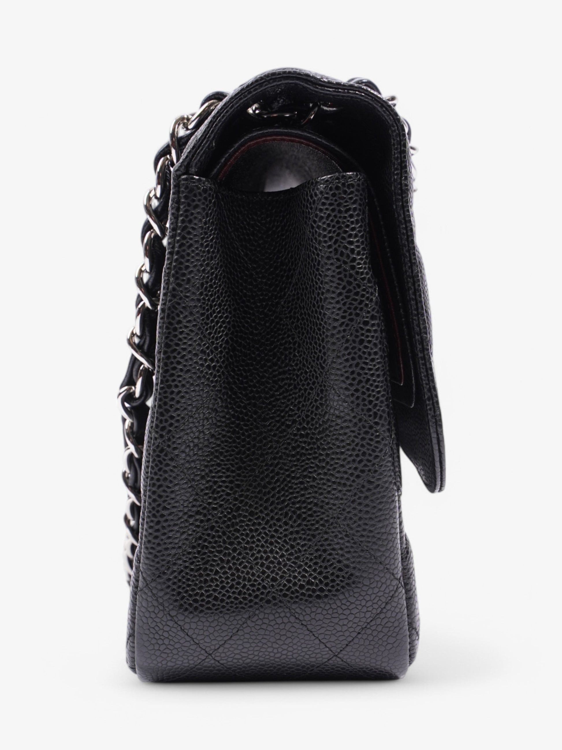 Chanel Classic Double Flap Black Caviar Leather Jumbo