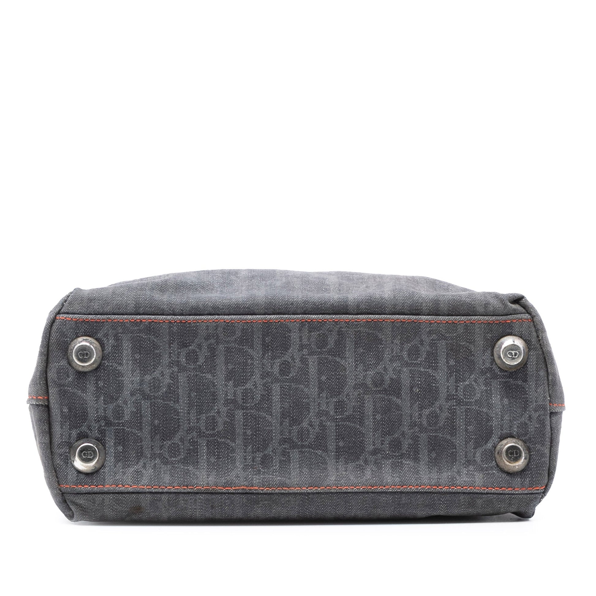 Blue Dior Diorissimo Trotter Denim Flight Tote
