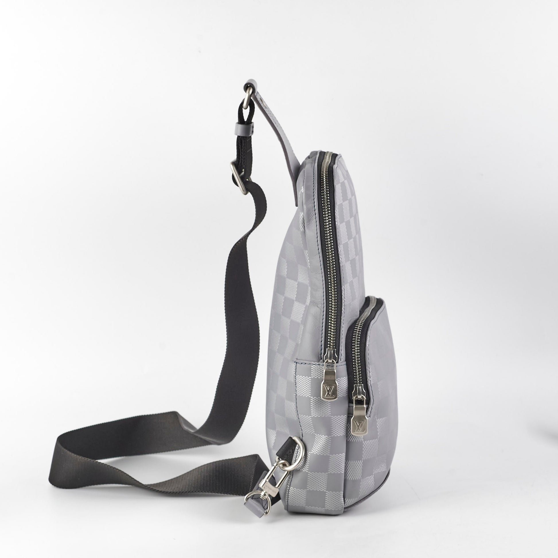 Louis Vuitton Grey Sling Bag Damier Ebene
