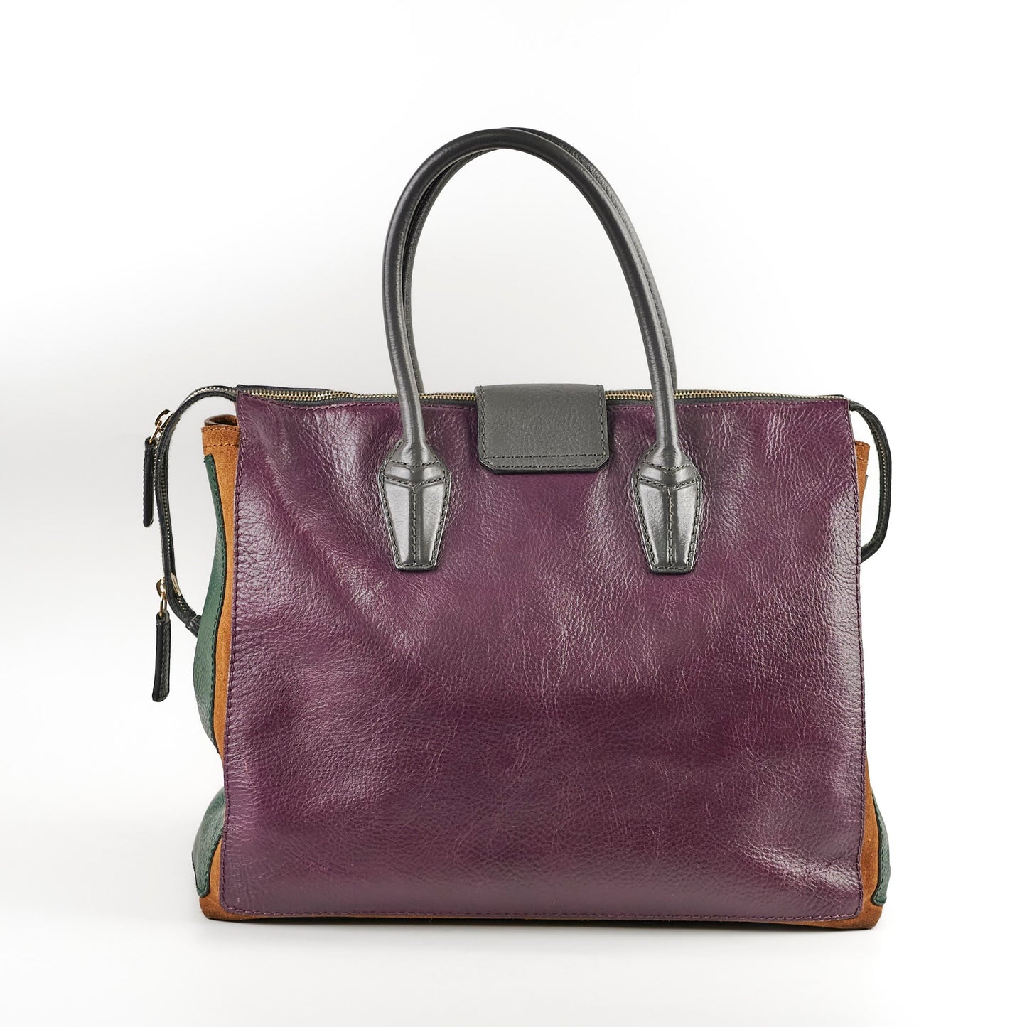 Saint Laurent M Two Cabas Color Leather Tote Bag